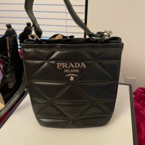 Prada Black Quilted Shoulder Bag